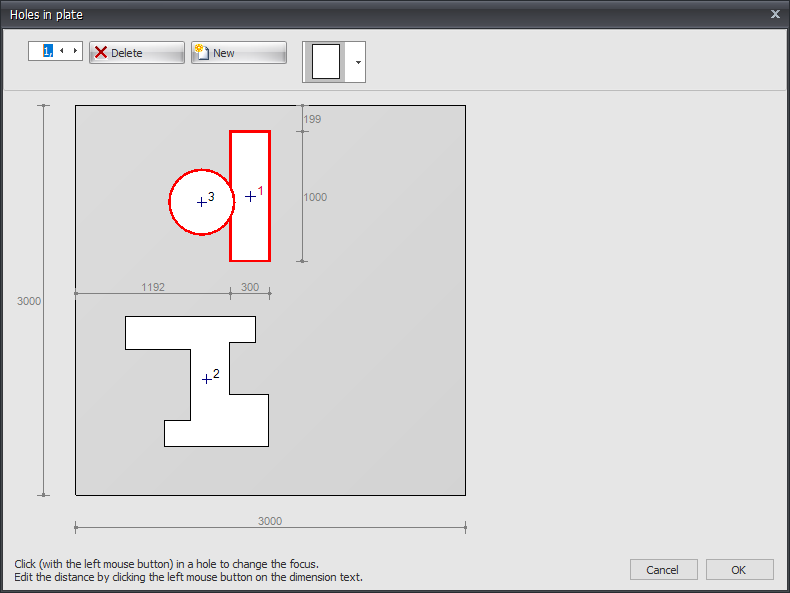Holes in plate example