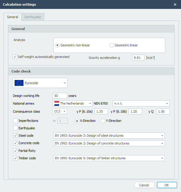 Calculation Settings