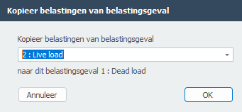 Copy load case dialog