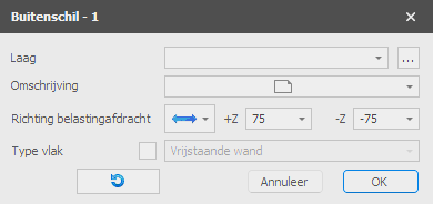 Outer panels dialog