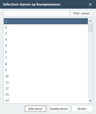 Knopen op Knoopnummer