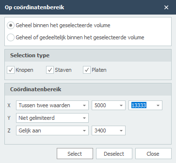 Op Coördinatenbereik
